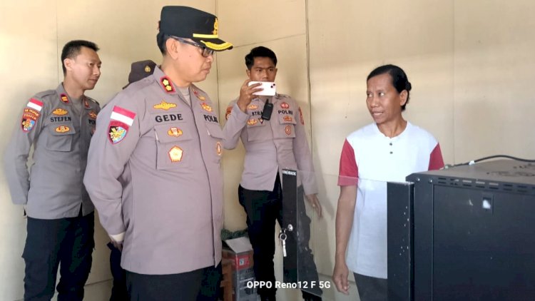 Pantau Aktivitas Lewotobi Laki, Kapolres Flores Timur AKBP Gede Putra Yase Kunjungi Pos Pengamatan dan EWS
