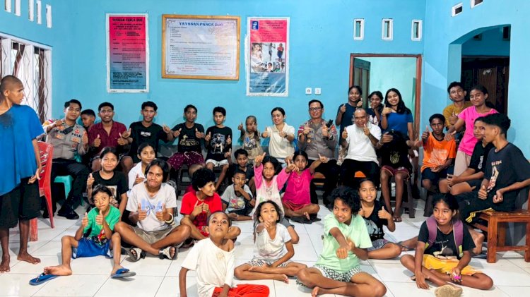 Jalin Silaturahmi, Kapolres Flotim Kunjungi Yayasan Panti Asuhan Panca Duo