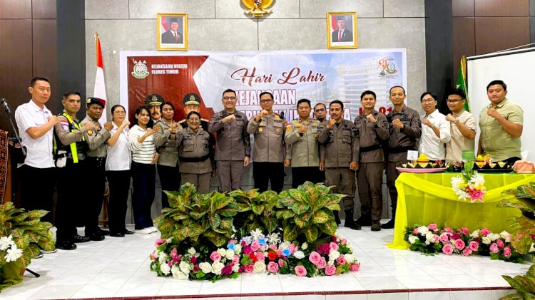 Kapolres Flores Timur AKBP Gede Putra Yase Turut Rayakan HUT Kejaksaan ke-81, Sinergitas Makin Solid