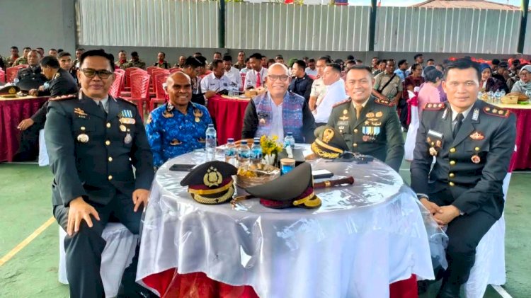 Kapolres Flores Timur Hadiri HUT ke-81 TNI, Semangat Kebersamaan Terus Terjaga