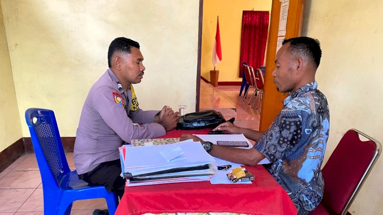 Keamanan Dimulai dari Kepedulian, Bhabinkamtibmas Sambangi Pemerintah Desa Pandai