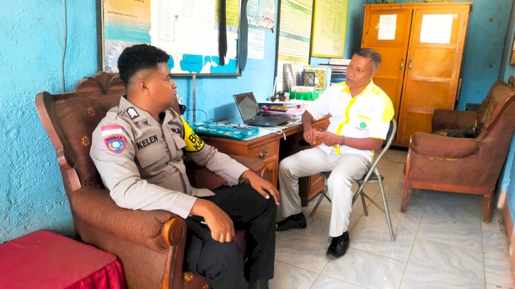 Bhabinkamtibmas Sambangi SDI Waitenepang, Perkuat Pesan Kamtibmas dari Lingkungan Sekolah