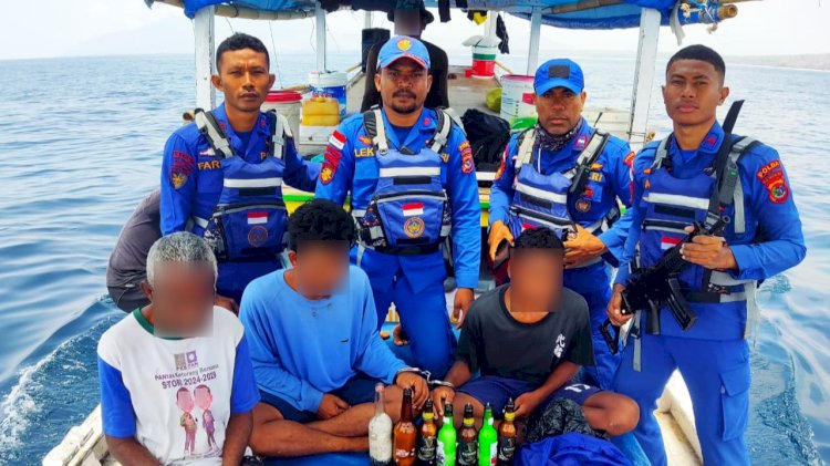Polairud Polda NTT Amankan Terduga Pelaku dan Bodi Jolor Diduga Gunakan Bahan Peledak untuk Menangkap Ikan