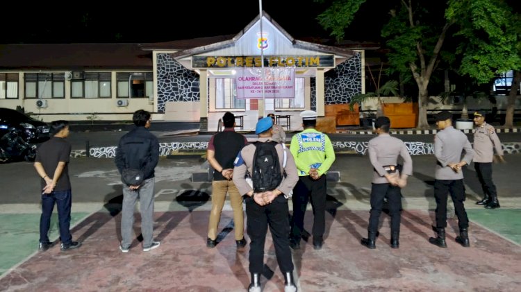 Patroli Malam Polres Flores Timur, Jaga Larantuka Tetap Aman dan Kondusif