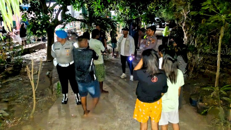 Gelar Patroli Dialogis Malam Hari, Polres Flores Timur Jaga Larantuka Tetap Kondusif