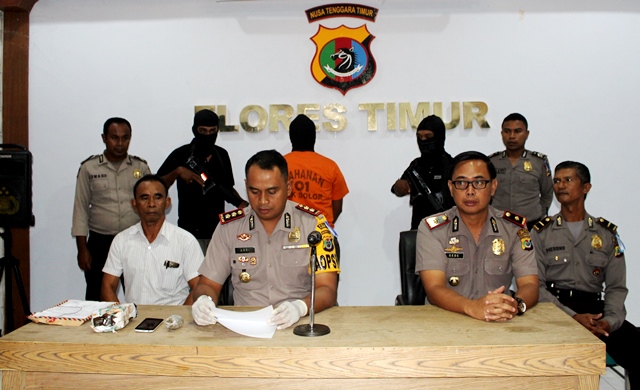 Kapolres Flotim Gelar Press Release Pengungkapan Kasus Narkotika Jenis Ganja