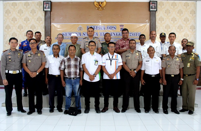 Kapolres Flotim Pimpin Rapat Koordinasi Pemantapan Panitia Dalam Rangka Pengamanan Semana Santa 2018 Tingkat Kabupaten Flores Timur